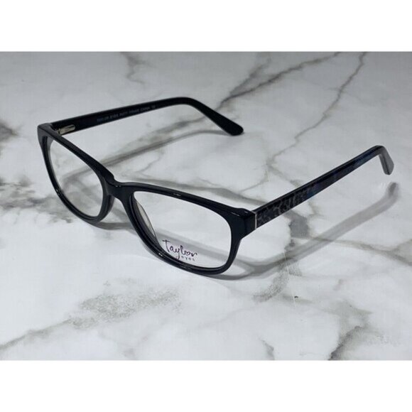 TAYLOR EYES - Multicolored Leopard Print PATTI 53-15-135 Black Glasses Frames - Picture 1 of 9
